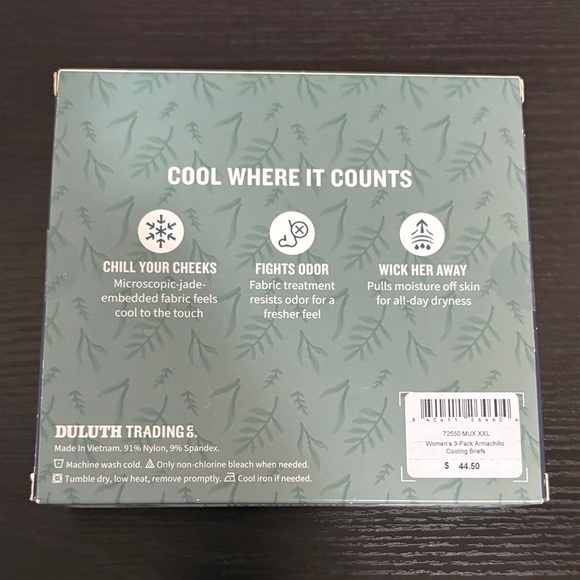 Duluth Trading Co Women's Armachillo Underwear 3-Pack - Red, Purple, Blue - Picture 3 of 5